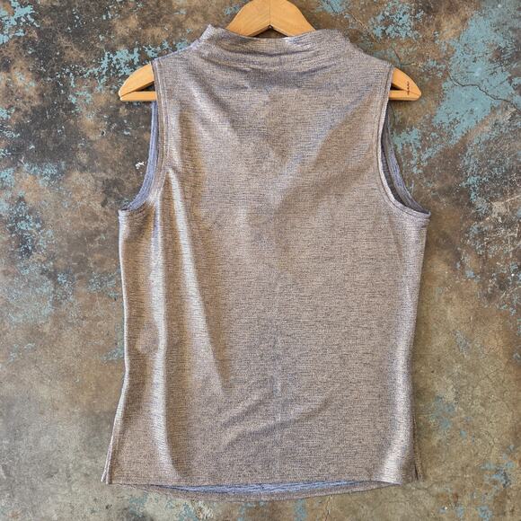 Brochu Walker The Nova Top Size S Bronze Liquid Metallic Cowl Neck Sleeveless - Picture 12 of 12